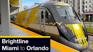 Brightline Florida Miami to Orlando Smart Class BLFX Bright Orange Siemens Charger SCB40 [upl. by Yvor]