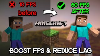 ➢Minecraft Lag Fix  LAG amp STUTTER FIX  PotatoLow end PC  Minecraft FPS Boost [upl. by Rosmarin]