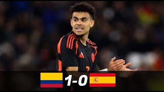 COLOMBIA vs ESPAÑA  1  0   GOLES y RESUMEN DEL PARTIDO  AMISTOSO INTERNACIONAL [upl. by Marolda]