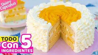 TARTA COMPLETA CON SOLO 5 INGREDIENTES  QUIERO CUPCAKES [upl. by Jollanta]