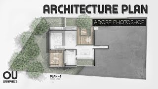 Easy Architecture Plan in Adobe Photoshop [upl. by Areivax]