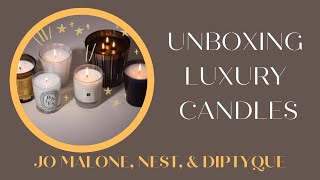 UNBOXING Luxury Candles  Jo Malone Nest amp Diptyque [upl. by Hugues]