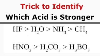 How to Identity Which Acid is Stronger than Other  Acidic Strength [upl. by Childs999]