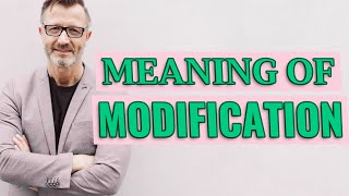 Modification  Definition of modification [upl. by Nelson]