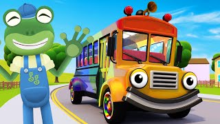 Wheels On The Rainbow Bus  NEW MIX  Geckos Garage Songs  Childrens Music  Vehicles For Kids [upl. by Hafeenah]