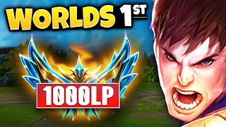 The Worlds FIRST Challenger Garen OneTrick 1000LP [upl. by Bounds716]