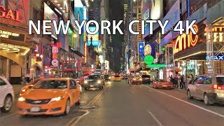 New York City 4K  Neon Nightlife Drive [upl. by Eirrek512]