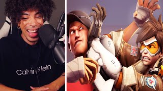 Overwatch Player Reacts to Team Fortress 2 VS Overwatch  Episode 1 amp 2 [upl. by Ahseal201]