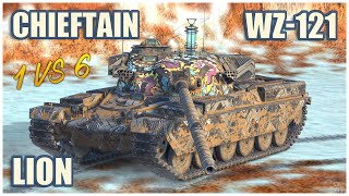 Chieftain Mk 6 WZ121 amp Lion • WoT Blitz Gameplay [upl. by Gneh816]