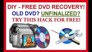 DIY How to recover old DVD or restore unfinalized DVD for FREE video recovery [upl. by Cristobal816]