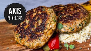 Chicken Burger Patties  Akis Petretzikis [upl. by Luhe]