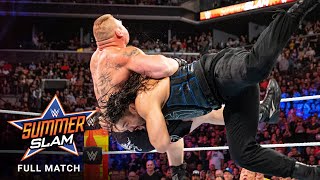 FULL MATCH  Brock Lesnar vs Roman Reigns  Universal Title Match SummerSlam 2018 [upl. by Norven970]