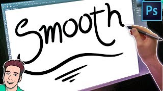 How to Create Smooth Lines in Photoshop  Brush Smoothing [upl. by Nerty483]