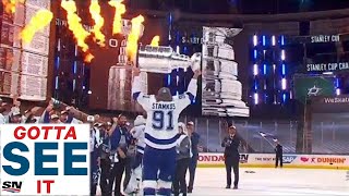 GOTTA SEE IT Tampa Bay Lightning Raise Stanley Cup After Defeating The Dallas Stars [upl. by Beckie266]