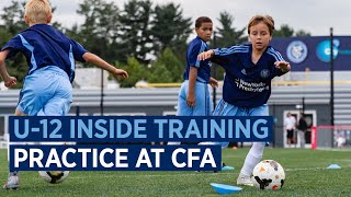 U12 Boys Practice at CFA  ACADEMY INSIDE TRAINING [upl. by Einnaffit]