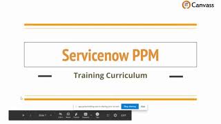 Servicenow PPM Demo  Project Portifolio Management  Servicenow PPM  Servicenow  IT Canvass [upl. by Walker]