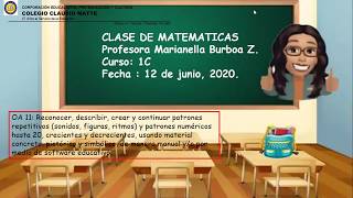 clase patrones numericos 1° Básico [upl. by Snahc]