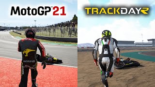 MotoGP 21 vs TrackDayR  Bike Retrieval Comparison [upl. by Trescott]