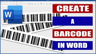 Create a Barcode in Word  Microsoft Word Tutorials [upl. by Madelina]