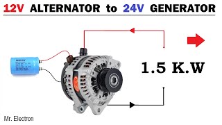 12V Car Alternator to 24 Volts 64 Amps  1500W Toyota Alternator [upl. by Rehotsirk718]