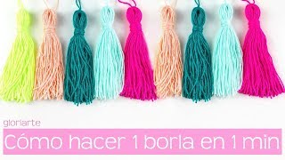 Cómo hacer borlas o flequillos en 1 minuto How to make tassels in 1 minute [upl. by Enyaht]