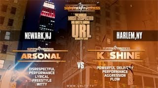 SMACK URL PRESENTS ARSONAL VS KSHINE  URLTV [upl. by Eeroc]