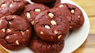 Red Velvet Chocolate Chip Cookies Recipe [upl. by Fregger]