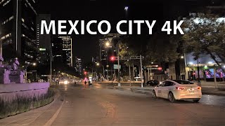 Mexico City 4K  Night Drive [upl. by Madanhoj]