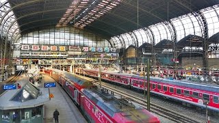 Zugverkehr im Hamburger Hauptbahnhof [upl. by Cloe]