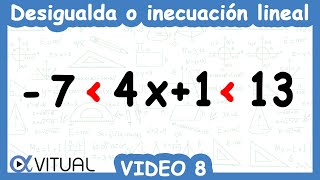 ⏩Desigualdades o Inecuaciones Lineales  Video 8 de 10 [upl. by Yelsel]