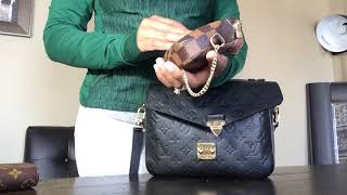 What’s in my Bag Louis Vuitton Empreinte Pochette Métis [upl. by Ennovyhs]