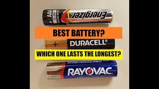 Best Battery That Lasts Longest Rayovac vs Duracell vs Energizer Triple A AAA [upl. by Ignatia851]