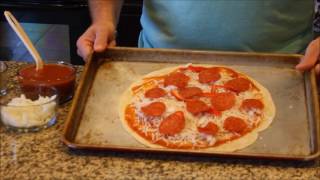 Easy Flour Tortilla Pizza Recipe  Easy Pizza Recipe [upl. by Kennett]