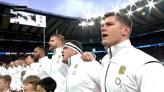 English sing Anthem in front of packed Twickenham  Guinness Six Nations [upl. by Esmerelda724]