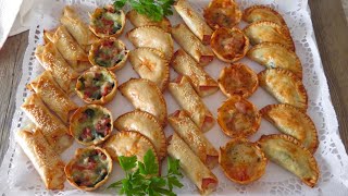 Canapés Empanadillas y tartaletas al horno 6 recetas económicas fáciles y rápidas [upl. by Grae300]