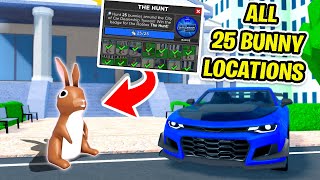 ALL 25 EASTER BUNNY LOCATIONS IN CAR DEALERSHIP TYCOON THE HUNT ROBLOX EVENT 2024 [upl. by Nilknarf]