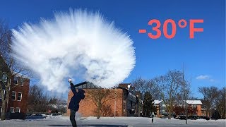 Boiling Water Freezing in Mid Air Slow Motion [upl. by Sivert452]