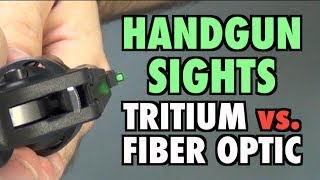 Handgun Sights Tritium vs Fiber Optic [upl. by Zelikow]