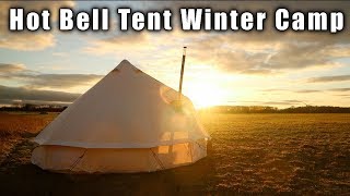 Windy Winter Hot Tent Camping [upl. by Chemosh]