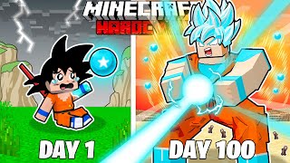 I Survived 100 Days as DIAMOND GOKU in HARDCORE Minecraft [upl. by Sinnel801]