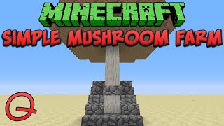 Minecraft Simple Mushroom Farm Quick Tutorial [upl. by Akimert]