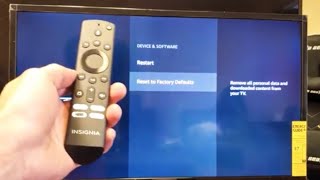 Insignia Smart TV Fire TV How to Factory Reset Back or Original Default Settings [upl. by Bonine119]