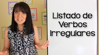 LISTADO DE VERBOS IRREGULARES [upl. by Oknuj]