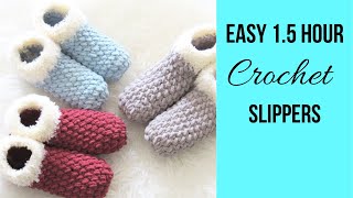 15 Hour Crochet Slippers for BeginnersSo squishy [upl. by Akissej]