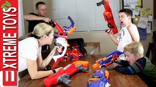 Kids and Parents Round 3 Ethan and Cole Wild Nerf Battle [upl. by Cornall]