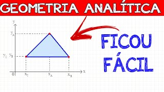 COMO CALCULAR ÁREA DE UM TRIÂNGULO PELA GEOMETRIA ANALÍTICA [upl. by Anoy]