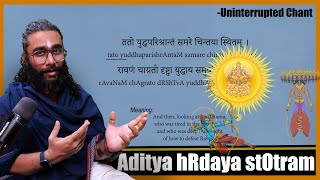 AADITYA HRUDAYAM RECITED BY BRAHMASRI CHAGANTI amp with Telugu Lyrics [upl. by Orabla]