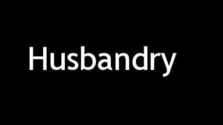 How to Pronounce Husbandry [upl. by Horne]