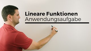 Lineare Funktionen Anwendungsaufgabe  Mathe by Daniel Jung [upl. by Neil]