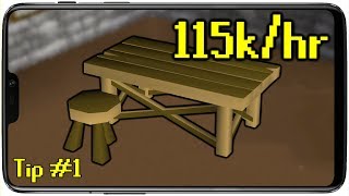 EZ Oak Bookcase Construction  OSRS Mobile Tip 1 [upl. by Ayrad]